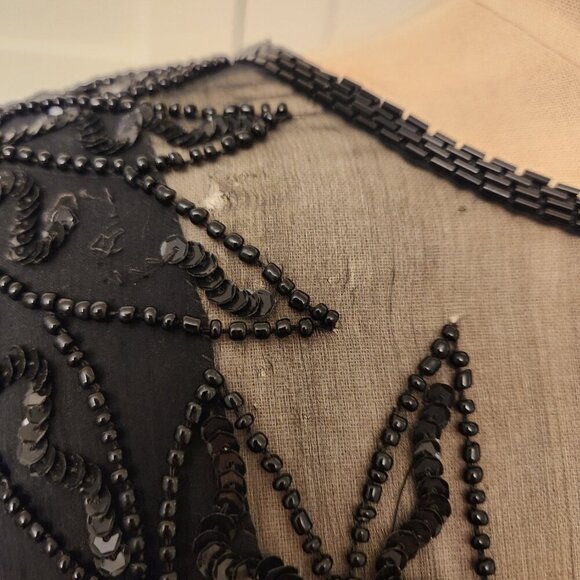 Denise Elle SILK BEADED & SEQUIN Blouse VINTAGE EUC SZ L - Picture 6 of 9